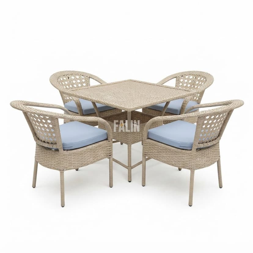 Chair Table Set 4+1 (4chair 1table)